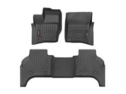 Floor Mats, WeatherTech DigitalFit FloorLiners, Front/Second Seat, Thermoplastic, Black, Land Rover, Set