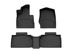 Floor Mats, FloorLiner HP Floor Mats, Front/Second Seat, Thermoplastic, Black, 6 and 7-passenger Seating, Ford, Set