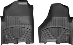 Floor Mat, Floor Liner, Front Seat, Thermoplastic, Black, Crew Cab, Pair