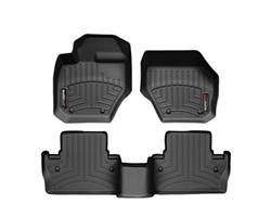 Floor Mat, Weather Tech DigitalFit, Front/Second Seat, Thermoplastic, Black, Volvo, Set