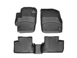 Floor Mats, DigitalFit FloorLiner, Front/Second Seat, Thermoplastic, Black, Mazda, Set