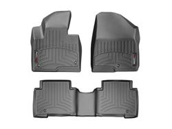 Floor Mats, FloorLiners, Front/Second Seat, Thermoplastic, Black, for Hyundai, Set