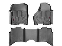 Floor Mat, DigitalFit, Front, Second Seat, Thermoplastic, Black, Ram, Set