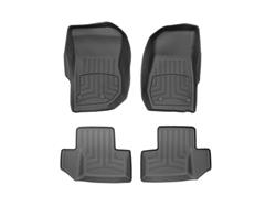 Floor Mats, FloorLiner HP Floor Mats, Front/Second Seat, Thermoplastic, Black, Audi, Volkswagen, Set