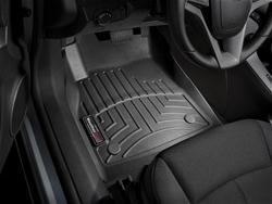 Floor Mat, WeatherTech, DigitalFit, Front Seat, Thermoplastic, Black, Chevy, Pair