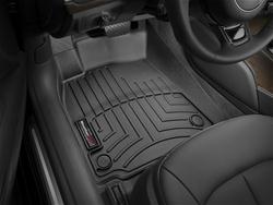 Floor Mat, WeatherTech, DigitalFit, Front Seat, Thermoplastic, Black, Audi, Pair