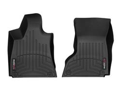 Floor Mat, Front Seat, Thermoplastic, Black, Maserati, Pair