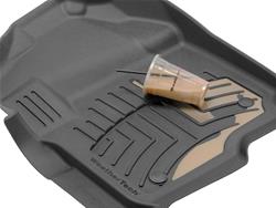 Floor Mats, FloorLiner HP Floor Mats, Front/Second Seat, Thermoplastic, Black, Models with Carpet Flooring and Bucket Seats Only, Ford, Set