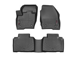 Floor Mat, Front/Second Seat, Thermoplastic, Black, Lincoln, Set
