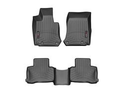 Floor Mats, FloorLiners, Front/Second Seat, Thermoplastic, Black, Mercedes-Benz, Set