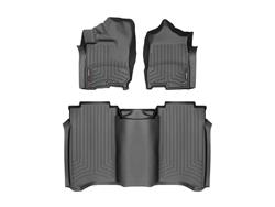 Floor Mat, Automotive, Front/Second Seat, Thermoplastic, Black, for Nissan, Set