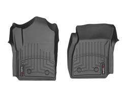 Floor Mat, Front Seat, Thermoplastic, Black, Chevy, GMC, Pair