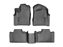 Floor Mats, FloorLiners, Front/Second Seat, Thermoplastic, Black, Dodge, Jeep, Set