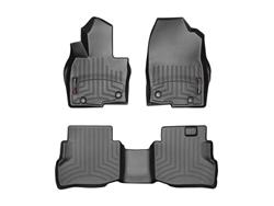 Floor Mats, FloorLiners, Front/Second Seat, Thermoplastic, Black, Mazda, Set