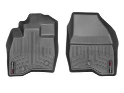 Floor Mats, FloorLiner, Front/Second/Third Seat, 2nd Row Buckets without Center Console, Thermoplastic, Black, Ford, Set
