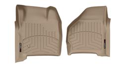 Floor Mat, Front Seat, Thermoplastic, Tan, Ford, Pair