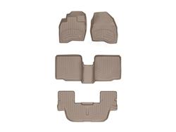 Floor Mats, HP FloorLiners, Front/Second/Third Rows, Thermoplastic, Tan, Fits Models with 2nd Row Buckets, Chevy, GMC, Set