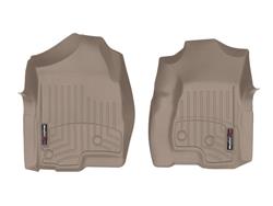 Floor Mat, Front Seat, Thermoplastic, Tan, Cadillac, Chevy, GMC, Pair