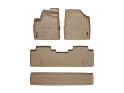 Floor Mats, FloorLiners, Front/Second Seat, Thermoplastic, Tan, for use on Honda®, Set