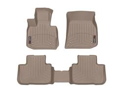 Floor Mat, Automotive, Front/Second Seat, Thermoplastic, Tan, BMW, Set