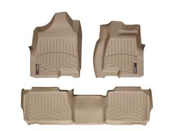 Floor Mats, FloorLiners, Front/Second Seat, Thermoplastic, Tan, Hummer, Set