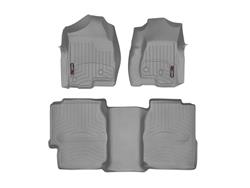 Floor Liner, Front/Second Seat, Thermoplastic, Gray, Chevy, GMC, Set