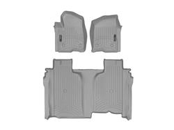 Floor Mat, Automotive, Front/Second Seat, Thermoplastic, Gray, Chevy, GMC, Set