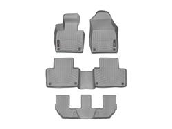 Floor Mats, FloorLiner, Front/Second/Third Row, Thermoplastic, Gray, Models with 8 Passenger Seating, Jeep, Set