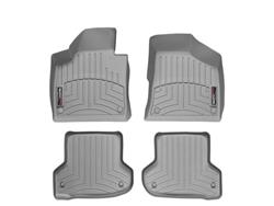 Floor Mats, FloorLiners, Front/Second Seat, Thermoplastic, Gray, Audi, Set