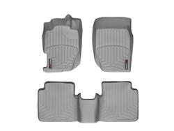 Floor Mats, FloorLiners, Front/Second Seat, Thermoplastic, Gray, for use on Honda®, Set