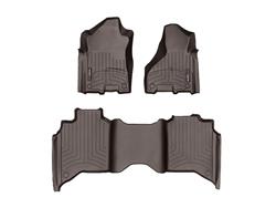 Floor Mats, FloorLiners, Front/Second Seat, Thermoplastic, Cocoa, Models with Carpeted Flooring, Bucket Seats and without the PTO Feature, Ram, Set