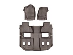 Floor Mats, FloorLiners, Front/Second/Third Seat, Thermoplastic, Cocoa, Chevrolet, GMC, Set