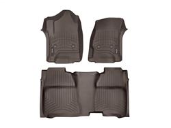 Floor Mats, FloorLiners, Front/Second Seat, Thermoplastic, Cocoa, Chevy, GMC, Set