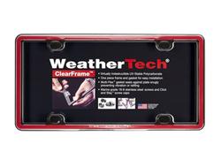 License Plate Frame, Red, Polymer, WeatherTech Logo, Each