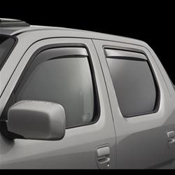 Side Window Visors, Acrylic, Dark Smoke, Snap-in, Front, Pair