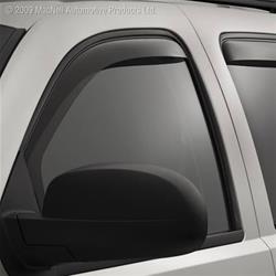 Side Window Visors, Acrylic, Smoke, Snap-in, Kia, Rear, Pair