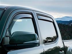 Side Window Visors, Acrylic, Dark Smoke, Snap-in, Front, Ford, Pair