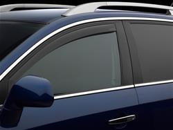Side Window Visors, Acrylic, Smoke, Snap-in, Front, 4-Door, Jeep, Pair