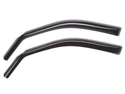 Side Window Visors, Side Window Deflectors, Acrylic, Dark Smoke, Snap-in, Front, Ford, Pair