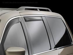 Side Window Visors, Acrylic, Dark Smoke, Snap-in, Rear, Pair