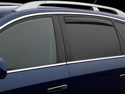 Side Window Visors, Acrylic, Dark Smoke, Snap-in, Rear, Ford, Pair