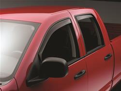 Side Window Visors, Acrylic, Dark Smoke, Snap-in, Front/Rear, Dodge, Ram, Set of 4