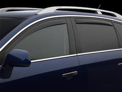 Side Window Visors, WeatherTech Deflectors, Front and Rear, Snap-in, Acrylic, Smoke, Ford, Set of 4