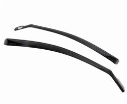 Side Window Visors, Side Window Deflectors, Front and Rear, Acrylic, Dark Smoke, Snap-in, for use on Honda®, Set of 4