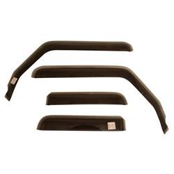 Side Window Visors, Acrylic, Dark Smoke, Snap-in, Front/Rear, Jeep, Set of 4