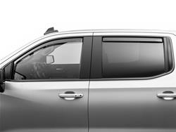 Side Window Visors, Acrylic, Dark Smoke, Snap-in, Front/Rear, Chevy, Set of 4