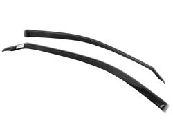 Side Window Visors, Side Window Deflectors, Front and Rear, Acrylic, Dark Smoke, Snap-in, for Kia, Set of 4
