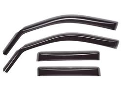 Side Window Visors, Acrylic, Smoke, Snap-in, Cadillac, Chevy, GMC, Rear, Pair