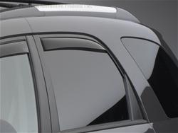 Side Window Visors, Acrylic, Dark Smoke, Double-Sided Tape, Rear, Pair