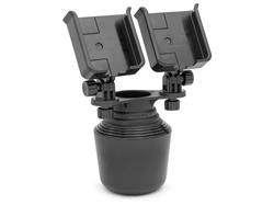 Mobile Device Mounts, CupFone, Adjustable XL Phone Holder, Fits two XL devices in Cup Holder, Black, Plastic Knobs, Universal, Each